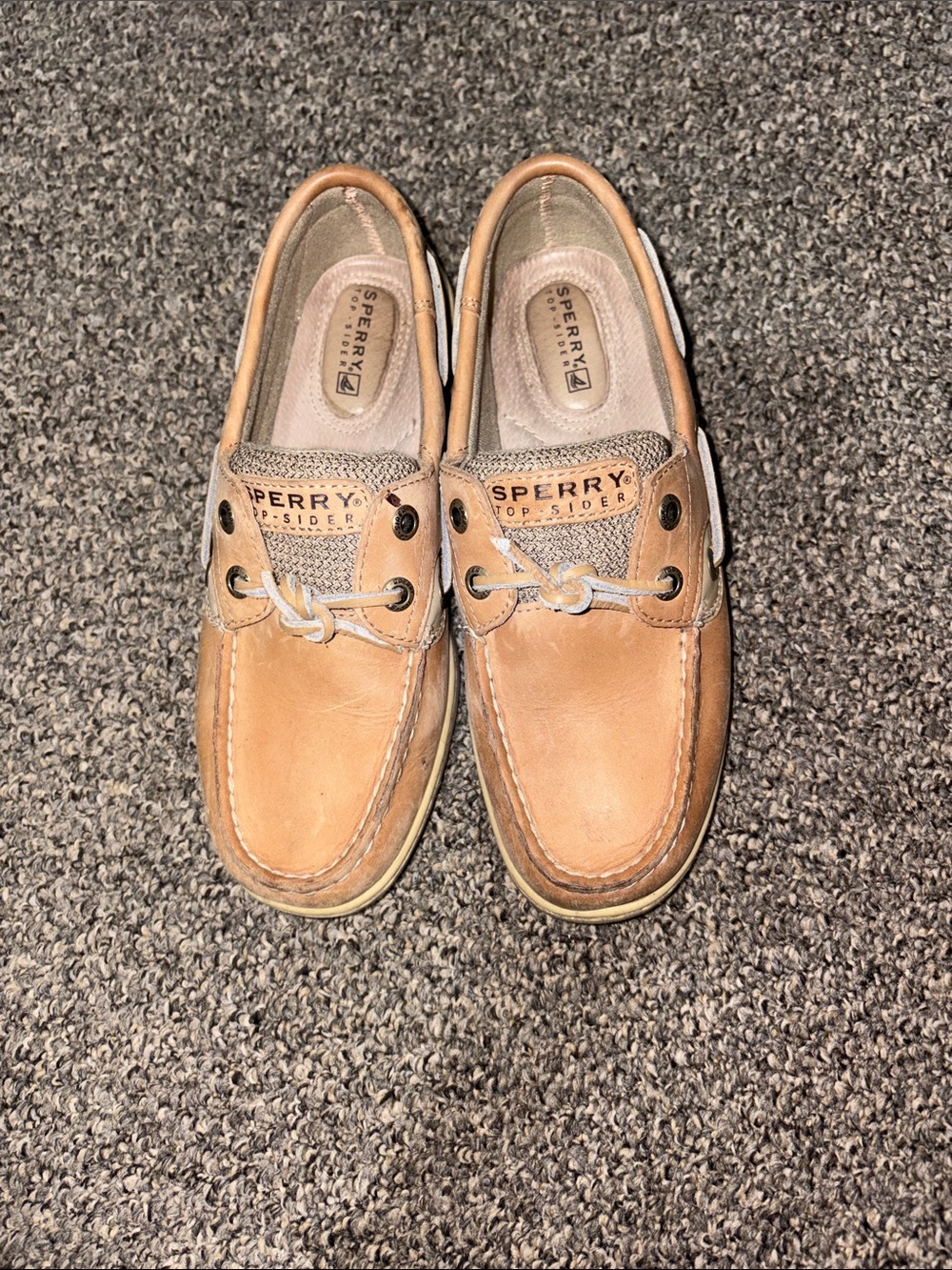 Sperry women’s  Boat Shoes in Light Brown Leather with Tan Accents
